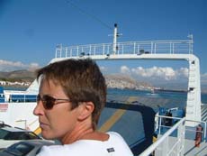 en route pour Athènes depuis l'île de Salamines