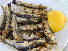 un bon plat de sardines grillées