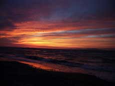 coucher de soleil sur les côtes Turques