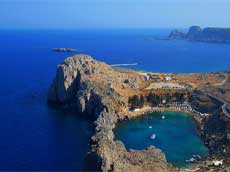 Lindos, vue sur la baie St Paul