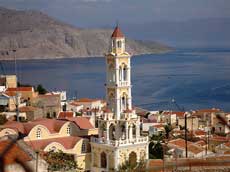 au dessus du port de Symi