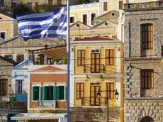 façades typiques de Symi