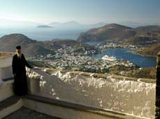 vue sur la skala depuis le monastère