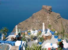 terrasse de santorin