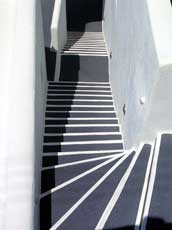 un escalier de Santorin