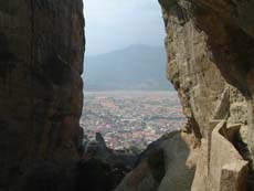 vue sur Kalambaka depuis le monastère de la st trinité