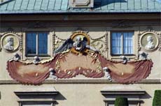 détail fresque chateau de Wilanow